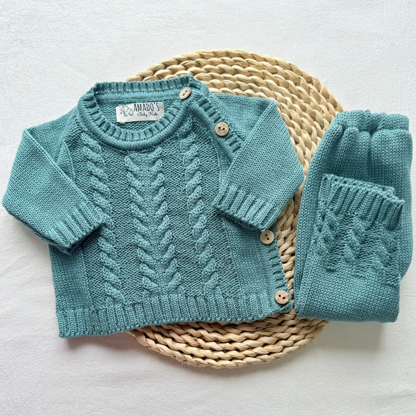 Conjunto hilo - Verde trenzado