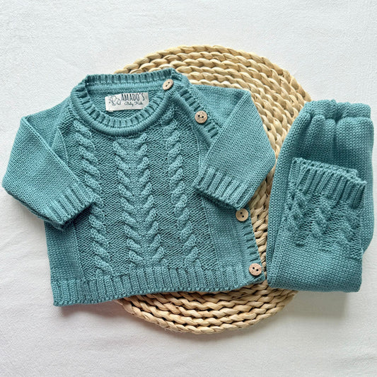 Conjunto hilo - Verde trenzado