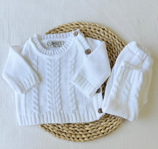 Conjunto hilo - Blanco trenzado