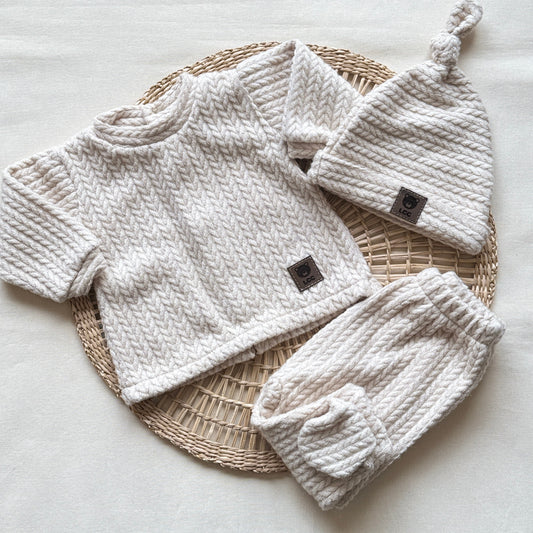 Conjunto símil punto - Beige