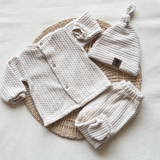 Conjunto símil punto - Beige