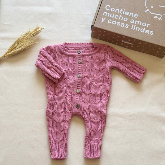 Enterito tejido - Rosa fuerte