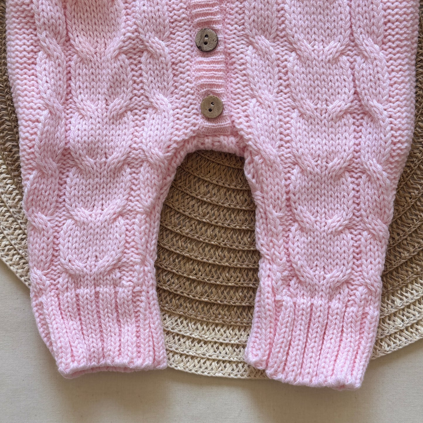 Enterito tejido - Rosa bebé