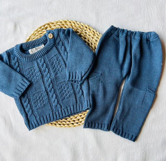 Conjunto tejido - Azul