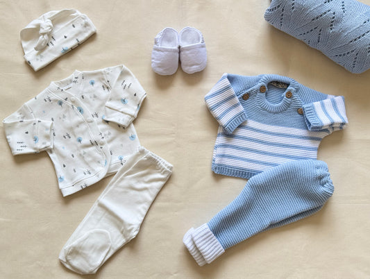 Baby box- Celeste y blanco (0/3M)