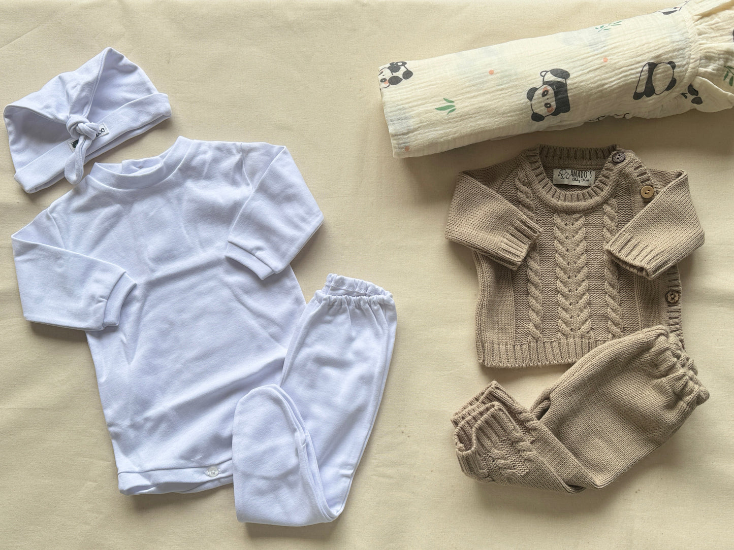 Baby box- Marrón y blanca (0/3M)