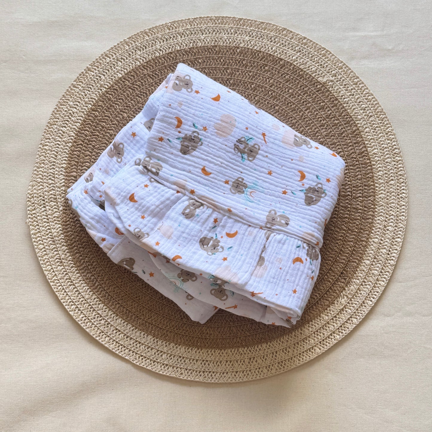 Manta muselina - Cielo y ositos