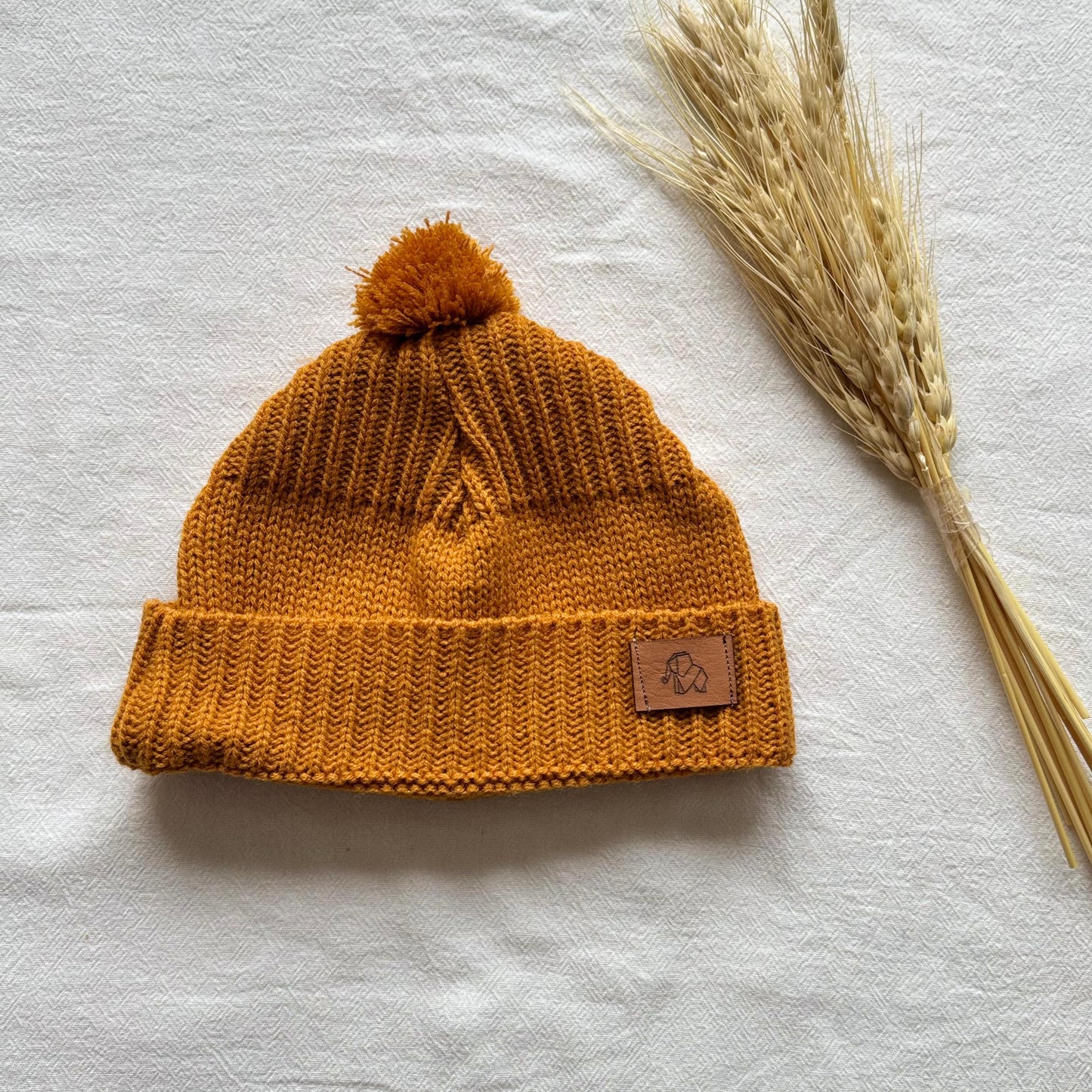 Gorro tejido - Mostaza oscuro