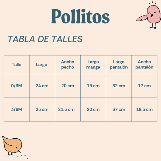 Conjunto piel durazno - Conejitos