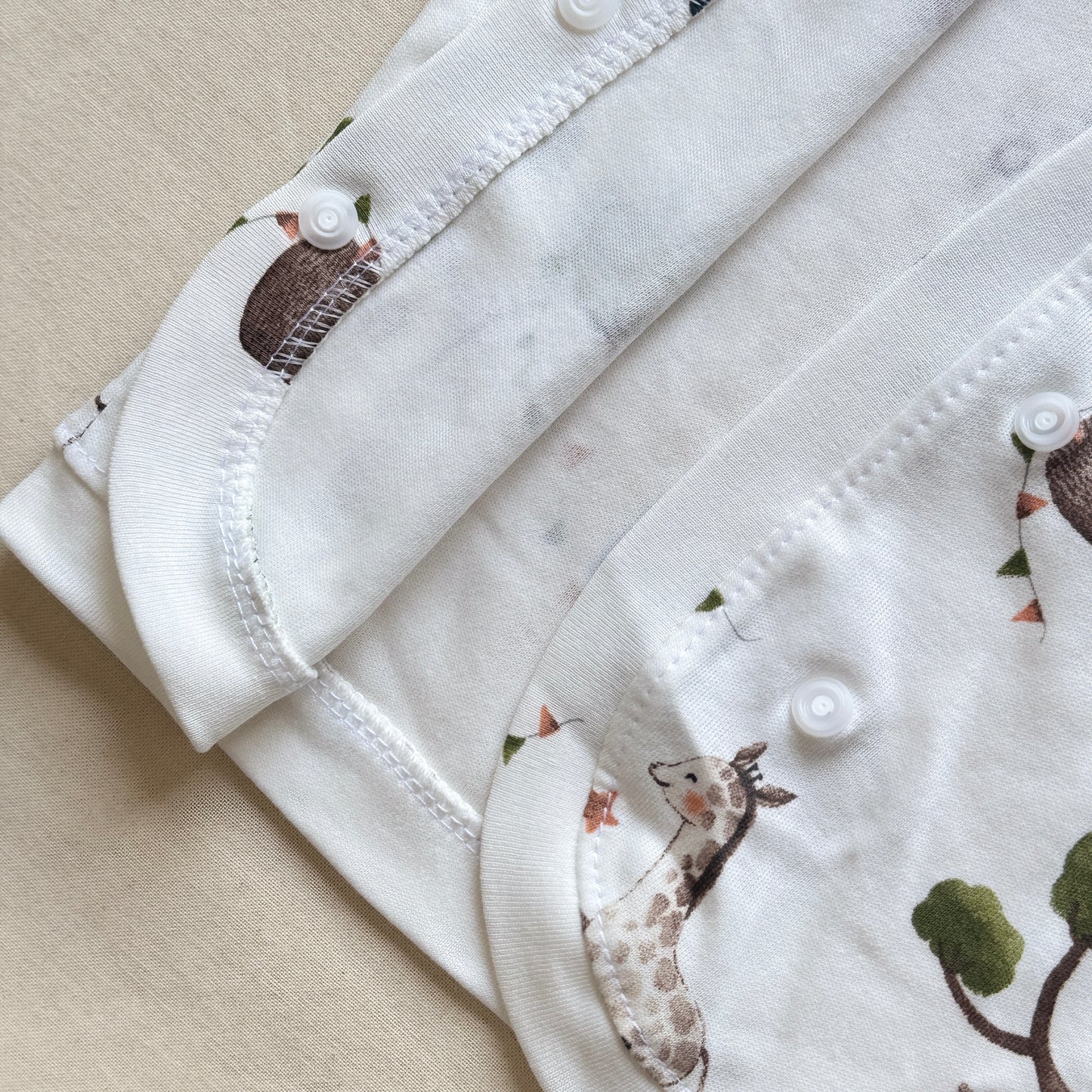 Set algodón - Animalitos pantalón blanco