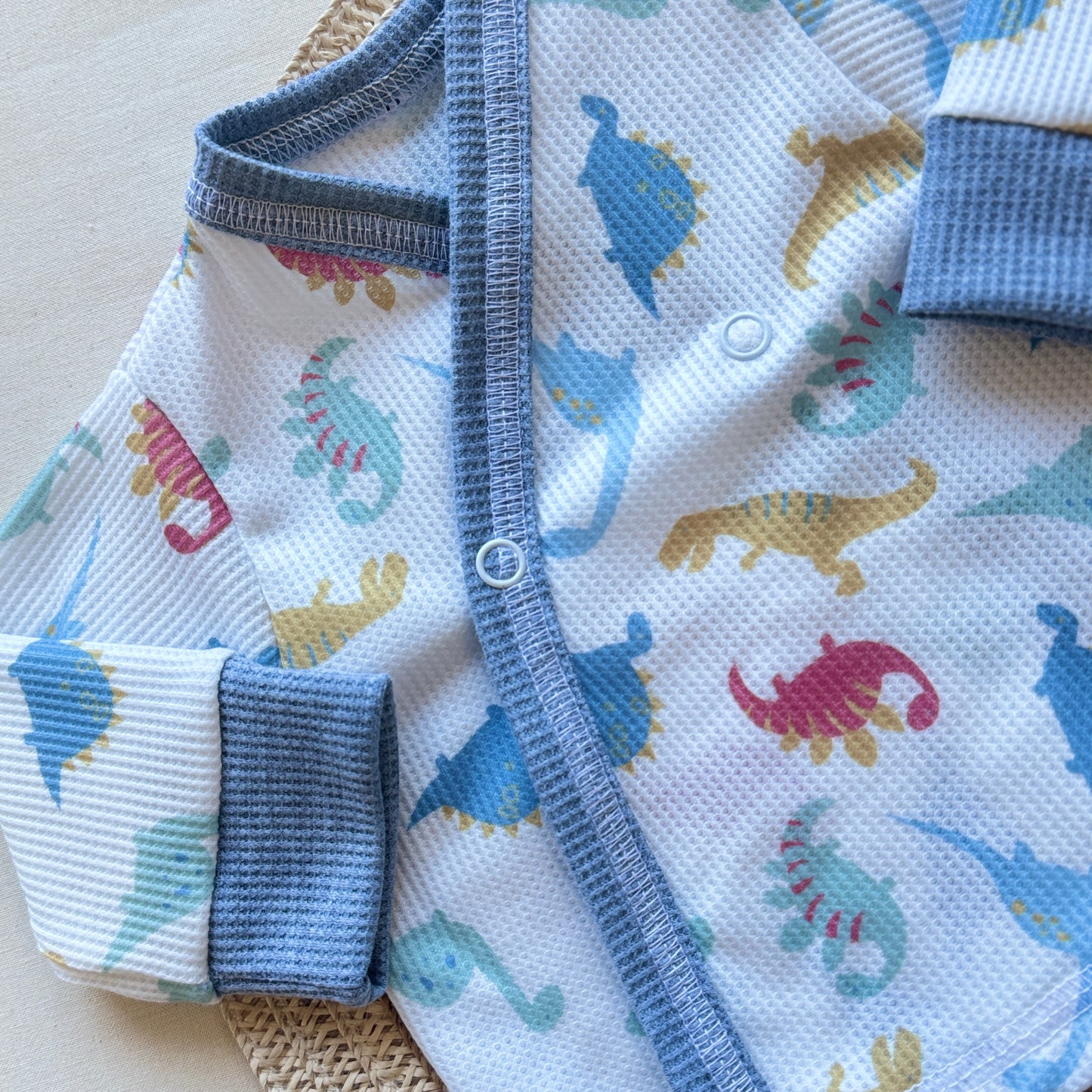Set algodón - Dinosaurios pantalón gris