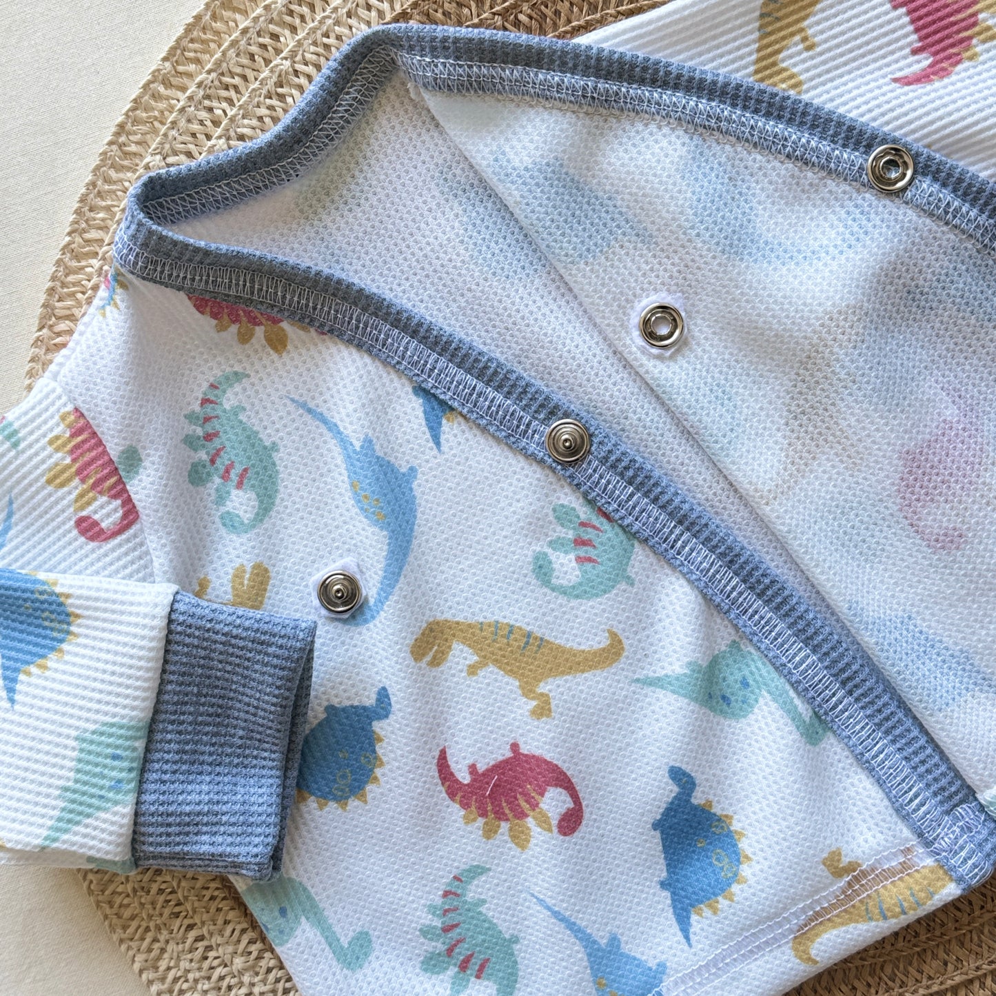 Set algodón - Dinosaurios pantalón gris