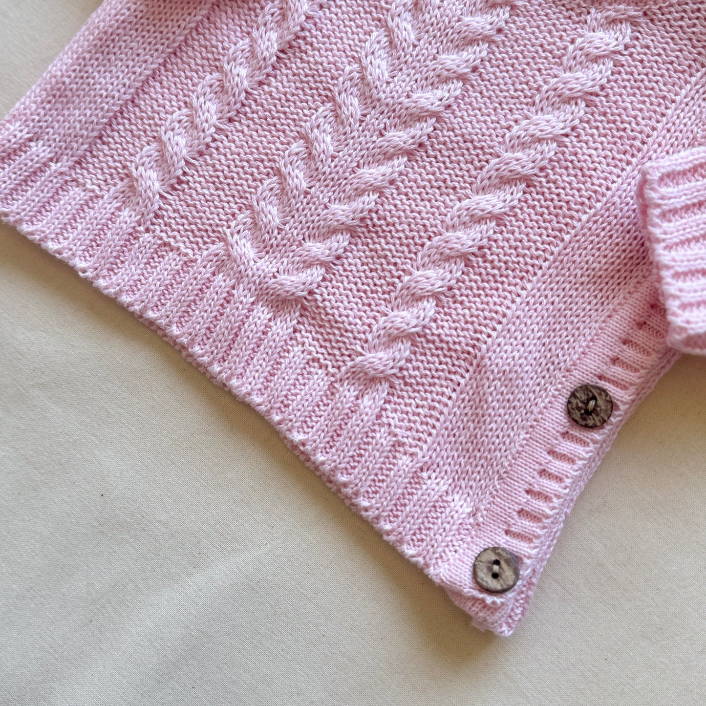 Conjunto hilo - Rosa bebe trenzado