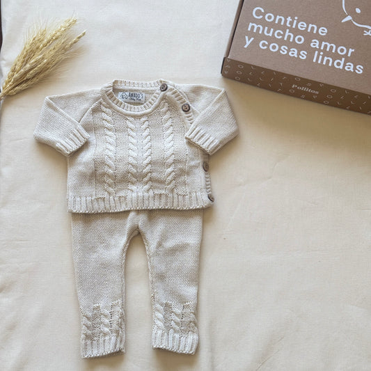 Conjunto hilo - Beige trenzado