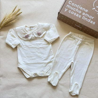 Set algodón - Florcita rosa