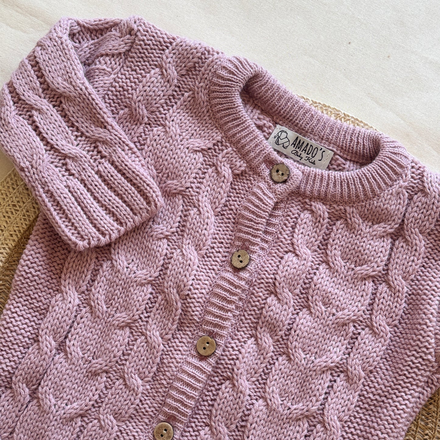 Enterito tejido - Rosa viejo