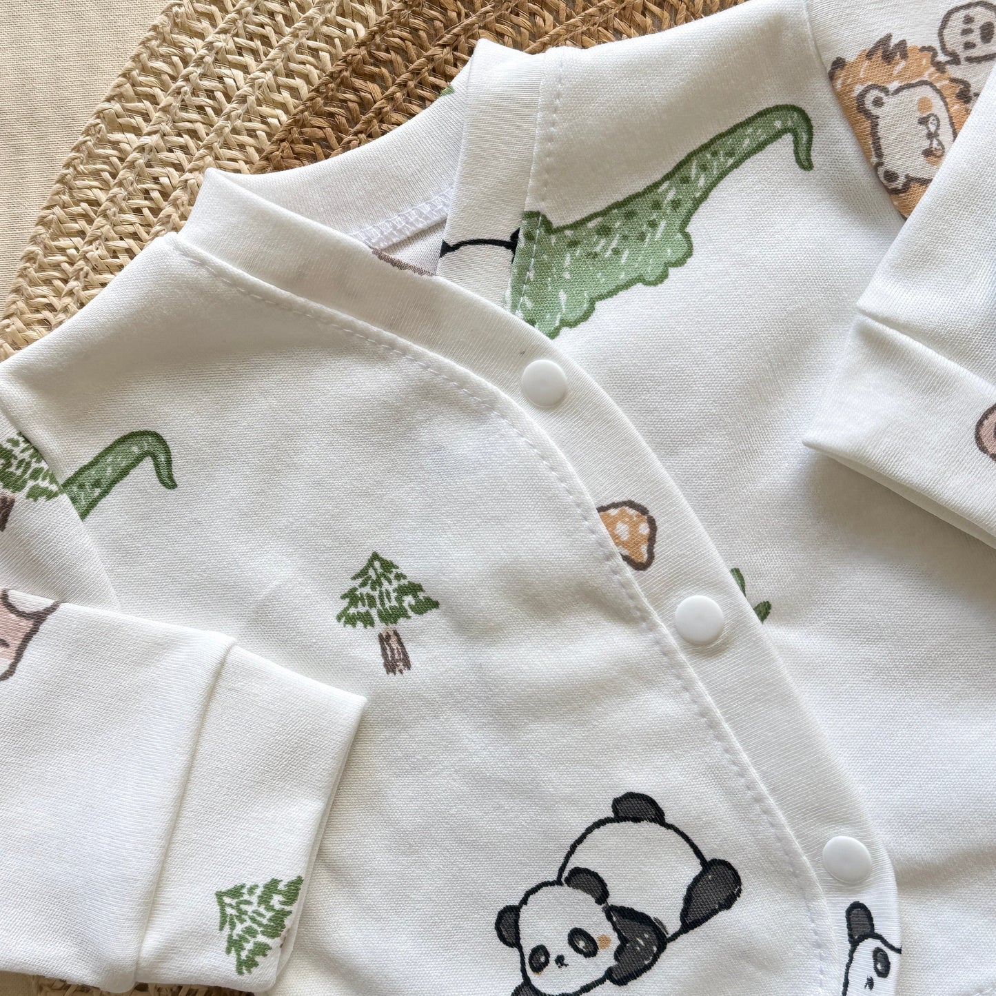 Set algodón - Leones y osos pantalón marrón