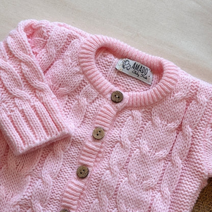 Enterito tejido - Rosa bebé