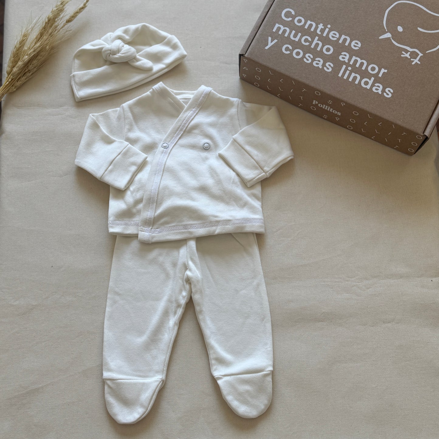 Set algodón - Crudo liso