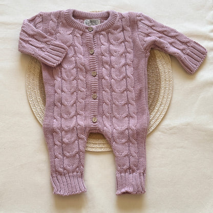 Enterito tejido - Rosa viejo