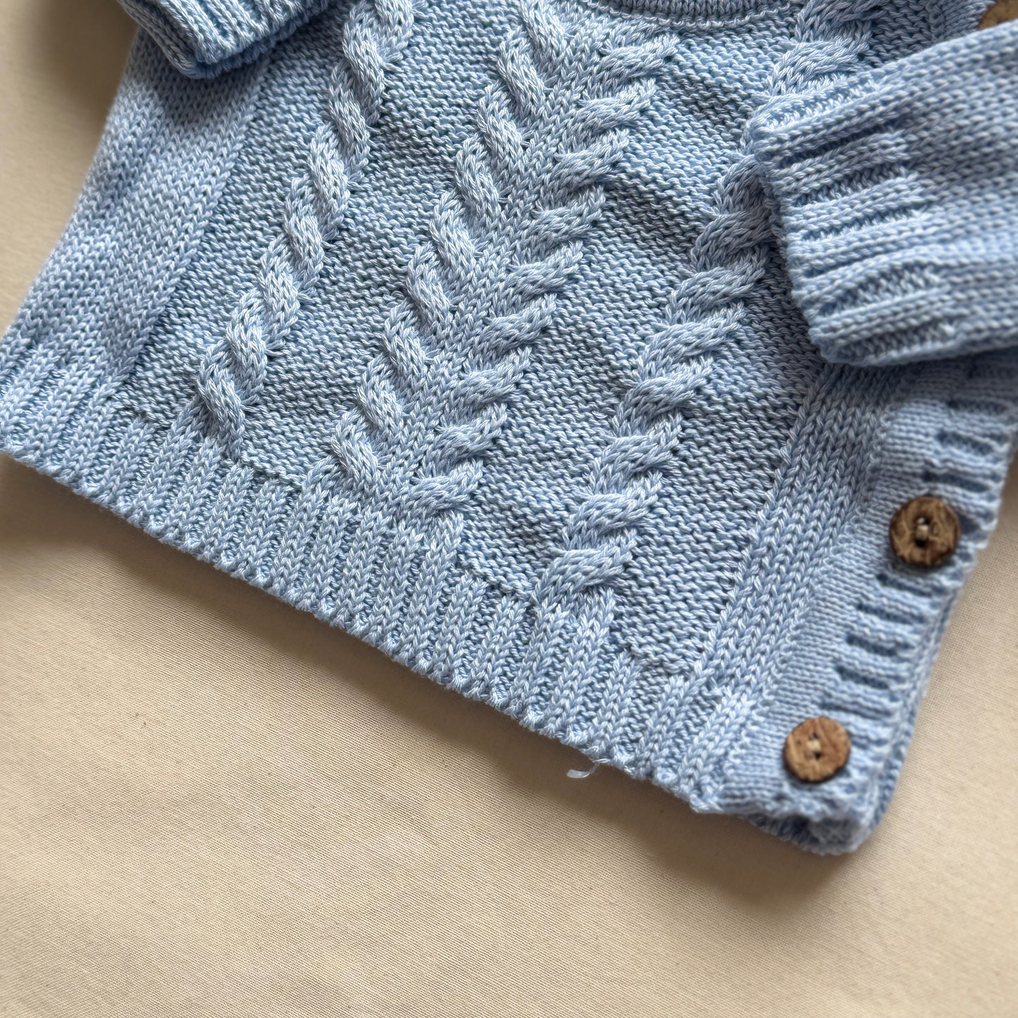 Conjunto hilo - Celeste trenzado