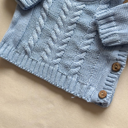 Conjunto hilo - Celeste trenzado