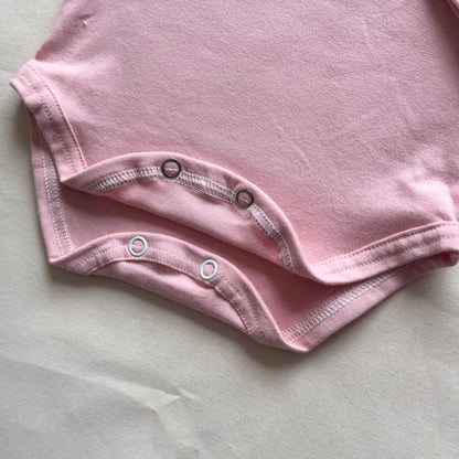 Set algodón - Rosa con florcitas blancas