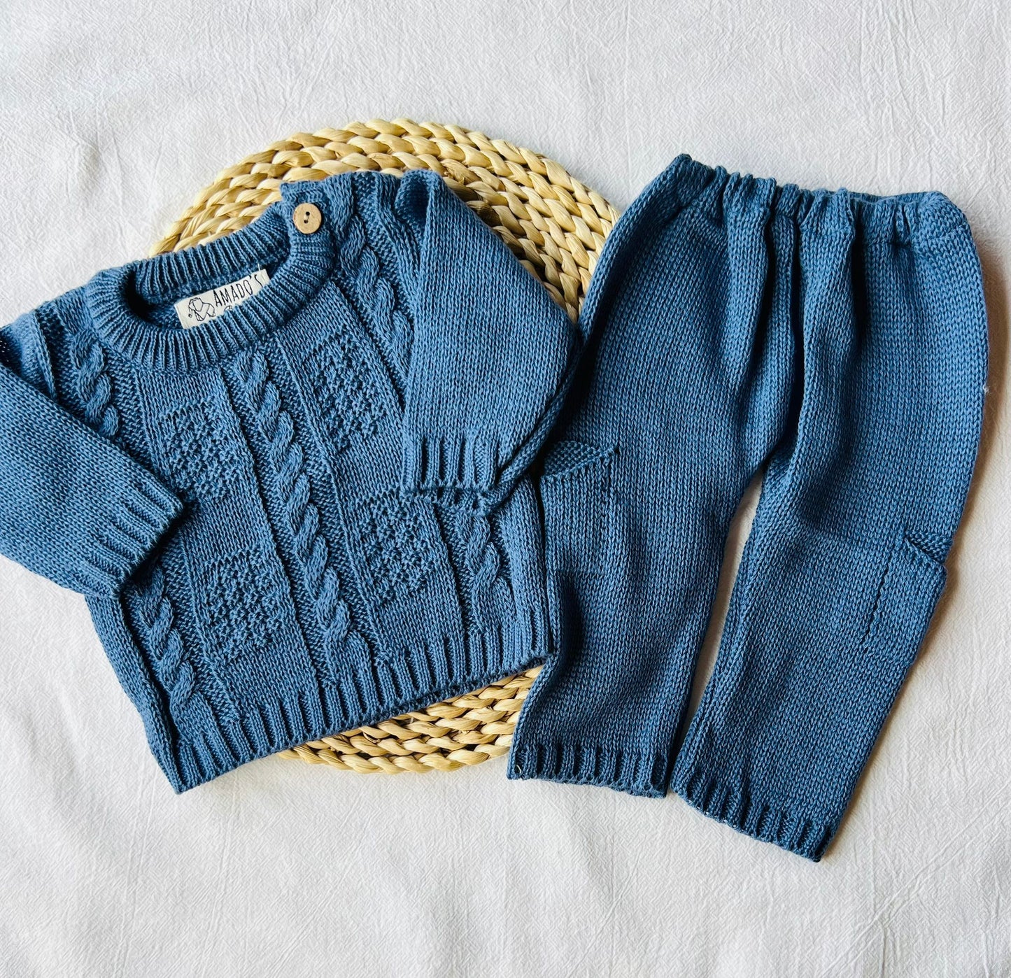 Conjunto tejido - Azul