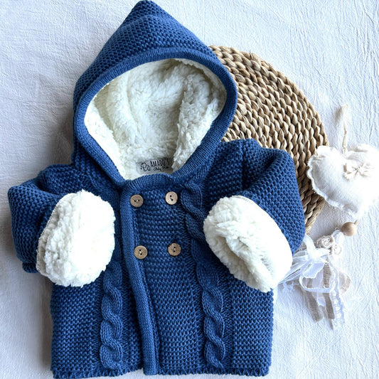 Campera corderito - Azul