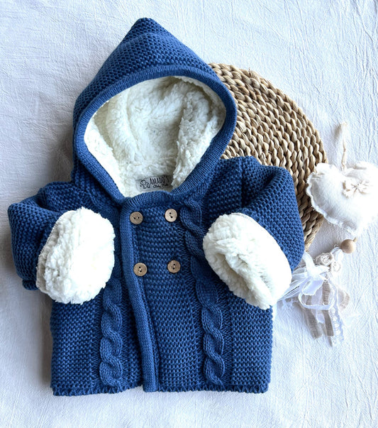 Campera corderito - Azul