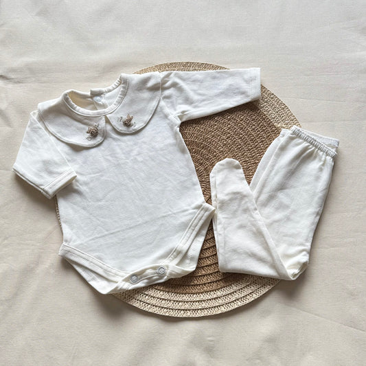Set algodón -  Blanco conejito beige