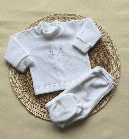 Conjunto piel durazno - Conejitos