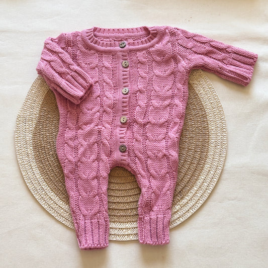 Enterito tejido - Rosa fuerte