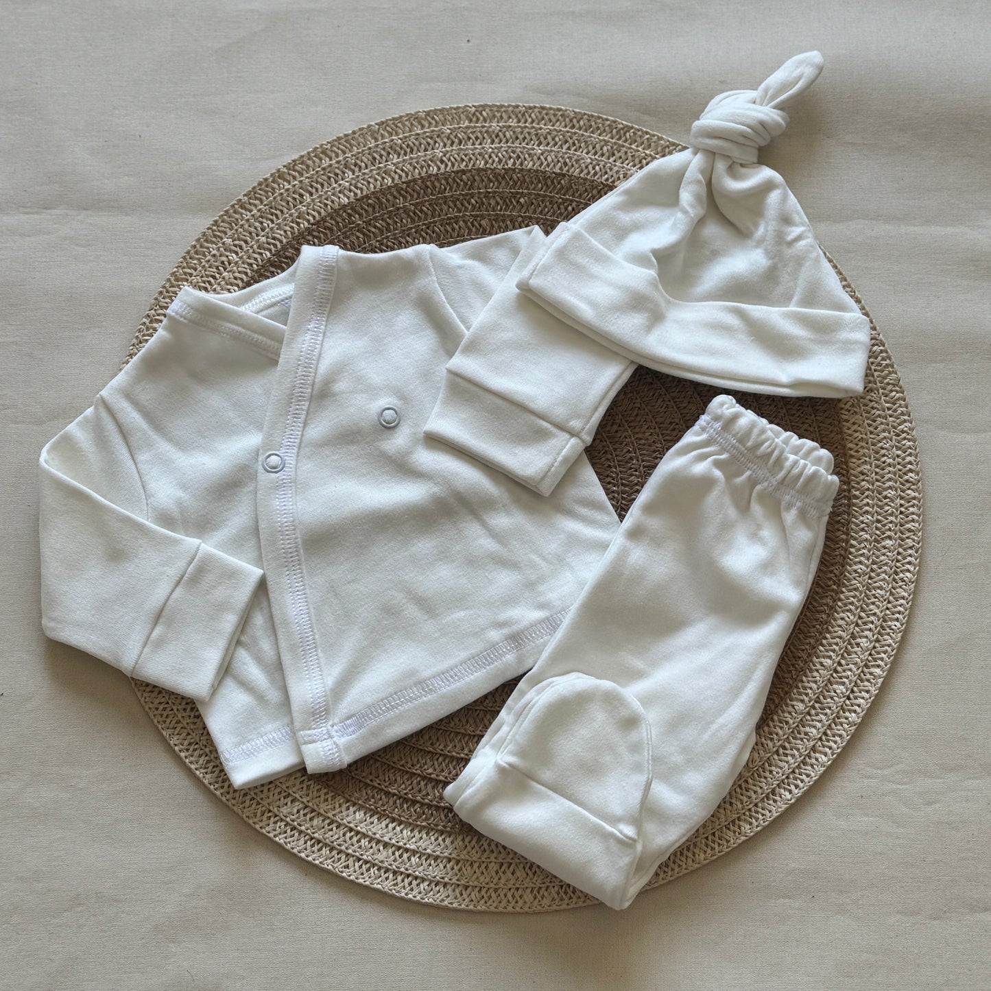 Set algodón - Crudo liso