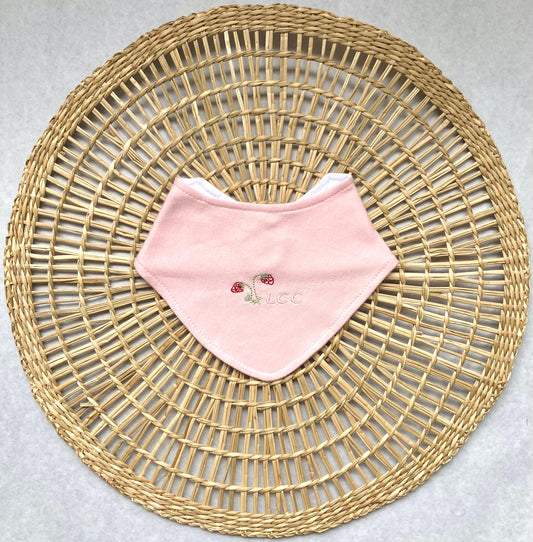 Babero bandana bordado - Florcitas