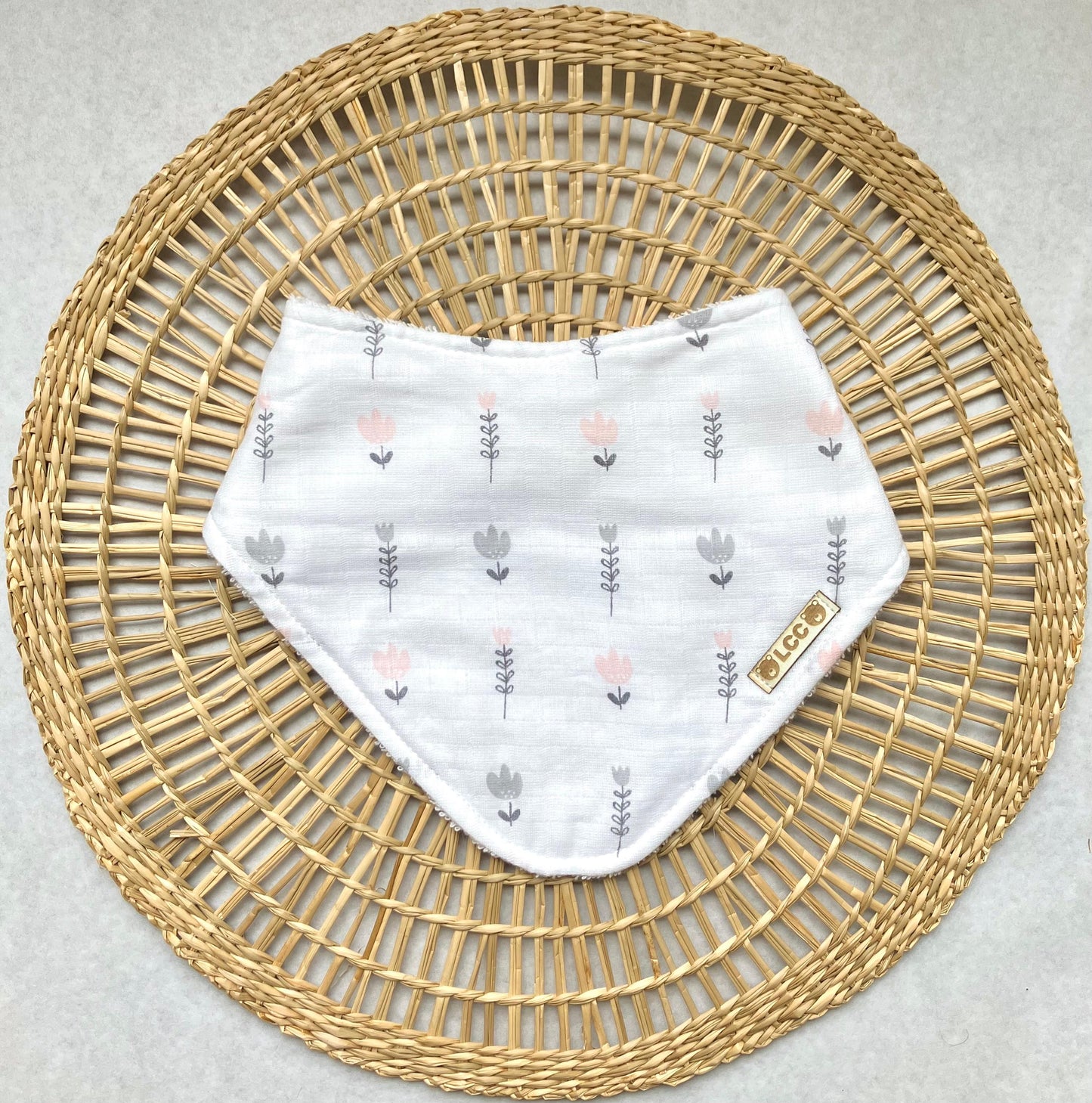 Babero bandana - Florcitas