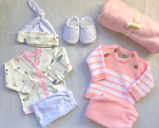 Baby box - Rosa y blanco (0/3M)