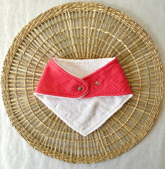 Babero bandana - Coral