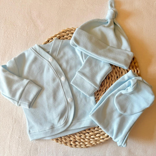 Set algodón - Celeste liso