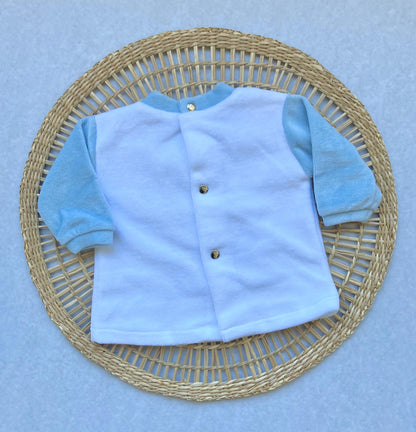 Conjunto plush - Celeste y blanco avioncito