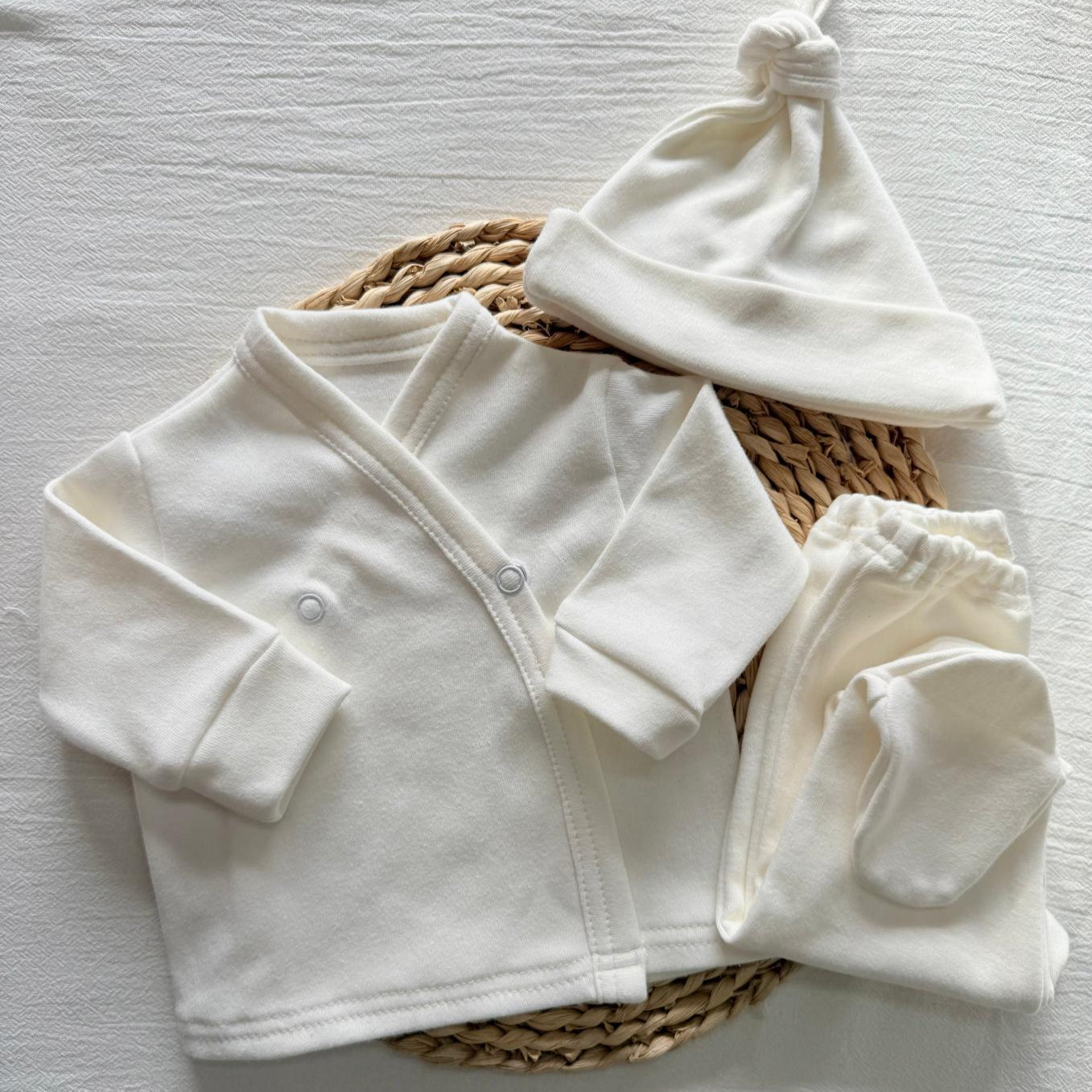 Set algodón - Crudo liso