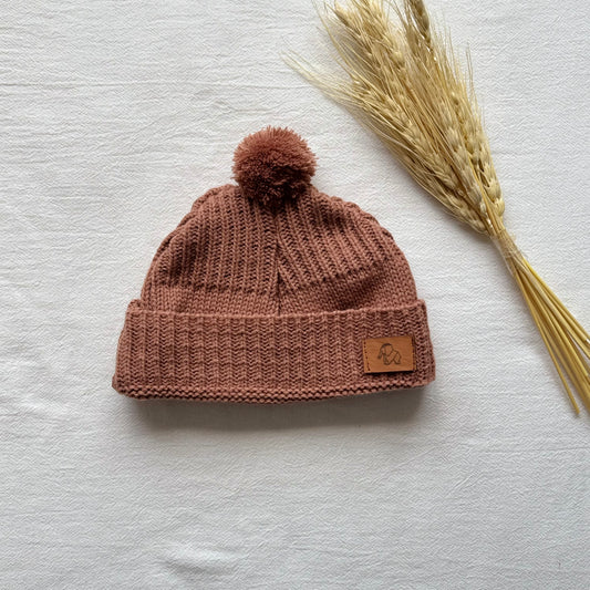 Gorro tejido - Marrón oscuro