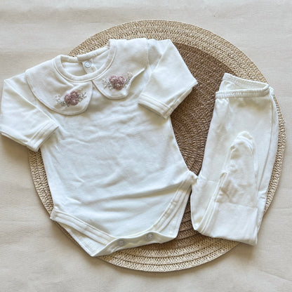 Set algodón - Florcita rosa