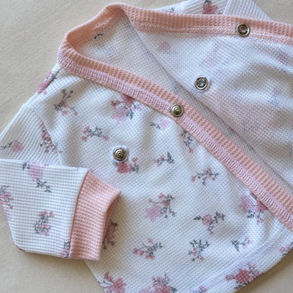 Set algodón - Rosa bebe florcitas