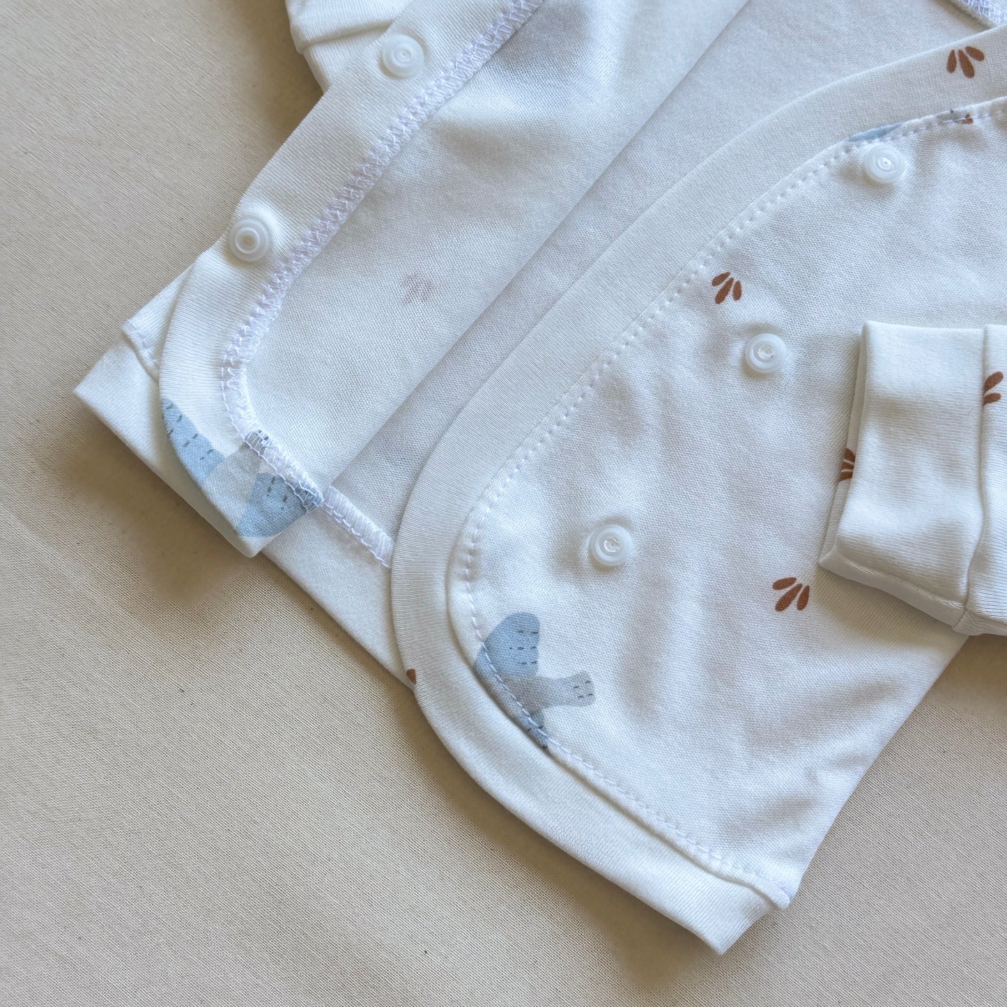 Set algodón - Aves pantalón celeste