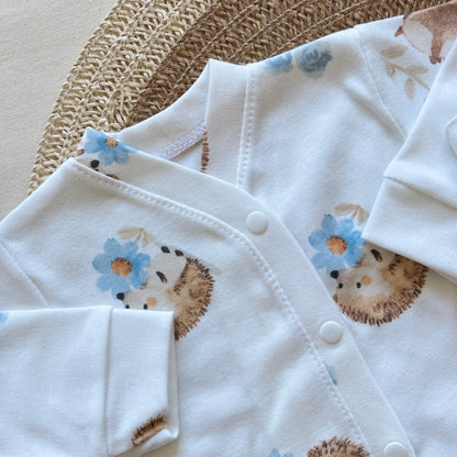 Set algodón - Erizo con pantalón blanco