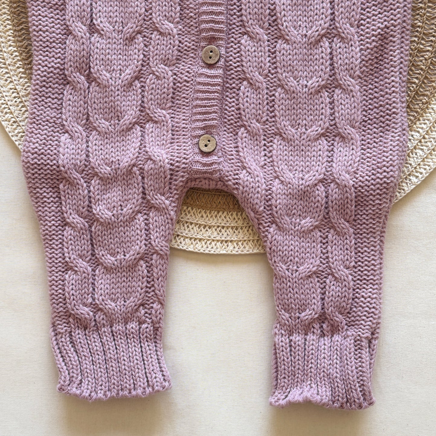 Enterito tejido - Rosa viejo