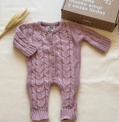 Enterito tejido - Rosa viejo