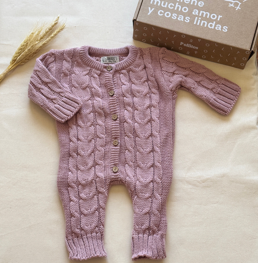 Enterito tejido - Rosa viejo