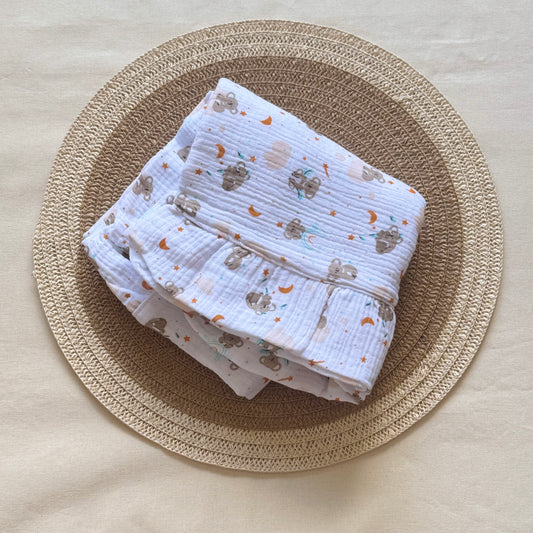 Manta muselina - Cielo y ositos